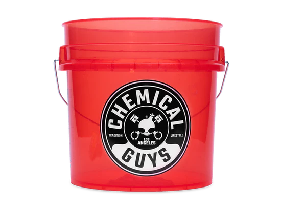 Luminous Chemical Guys Heavy Duty Detailing Bucket - Luminous Translucent Red