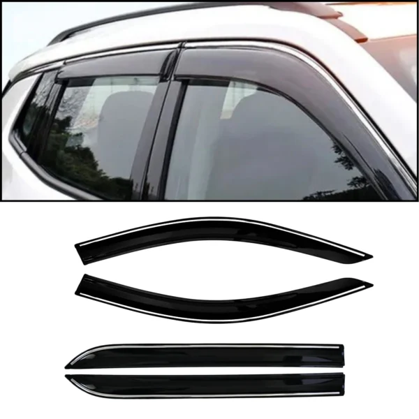 KMH Door Visor with Chrome Line for Honda Elevate (4Pcs) - Image 2