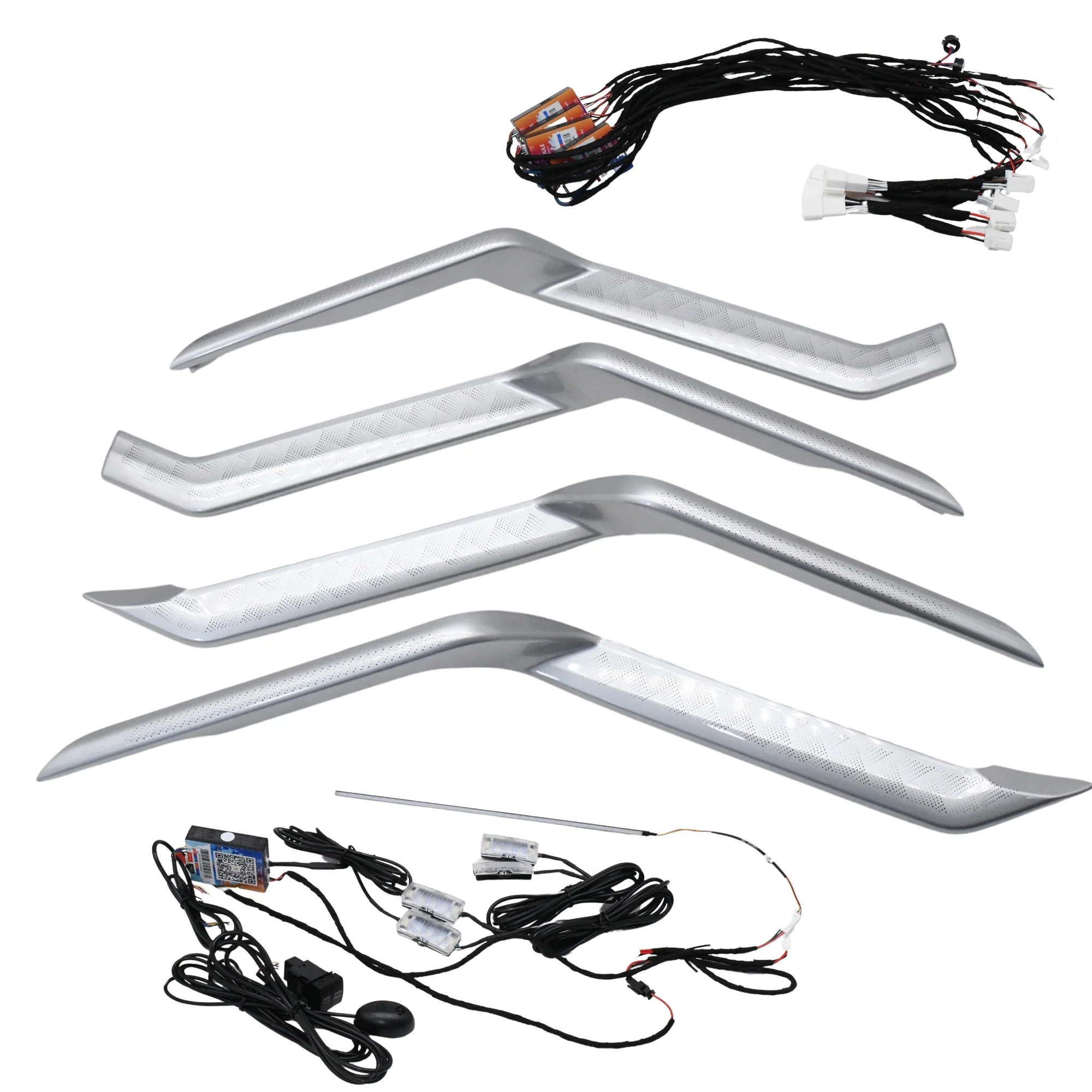 Toyota Cardi High-End Series 17-in-1 Ambient Lighting Kit (Silver Finish) – For Toyota Innova Hycross - Image 4