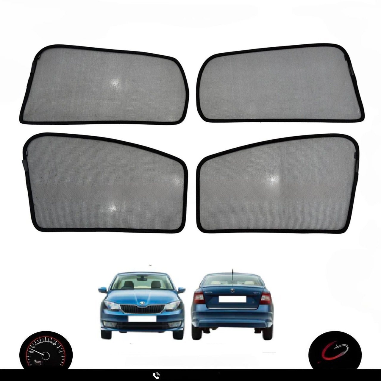 Skoda KMH Foldable Curtains For Skoda Rapid
