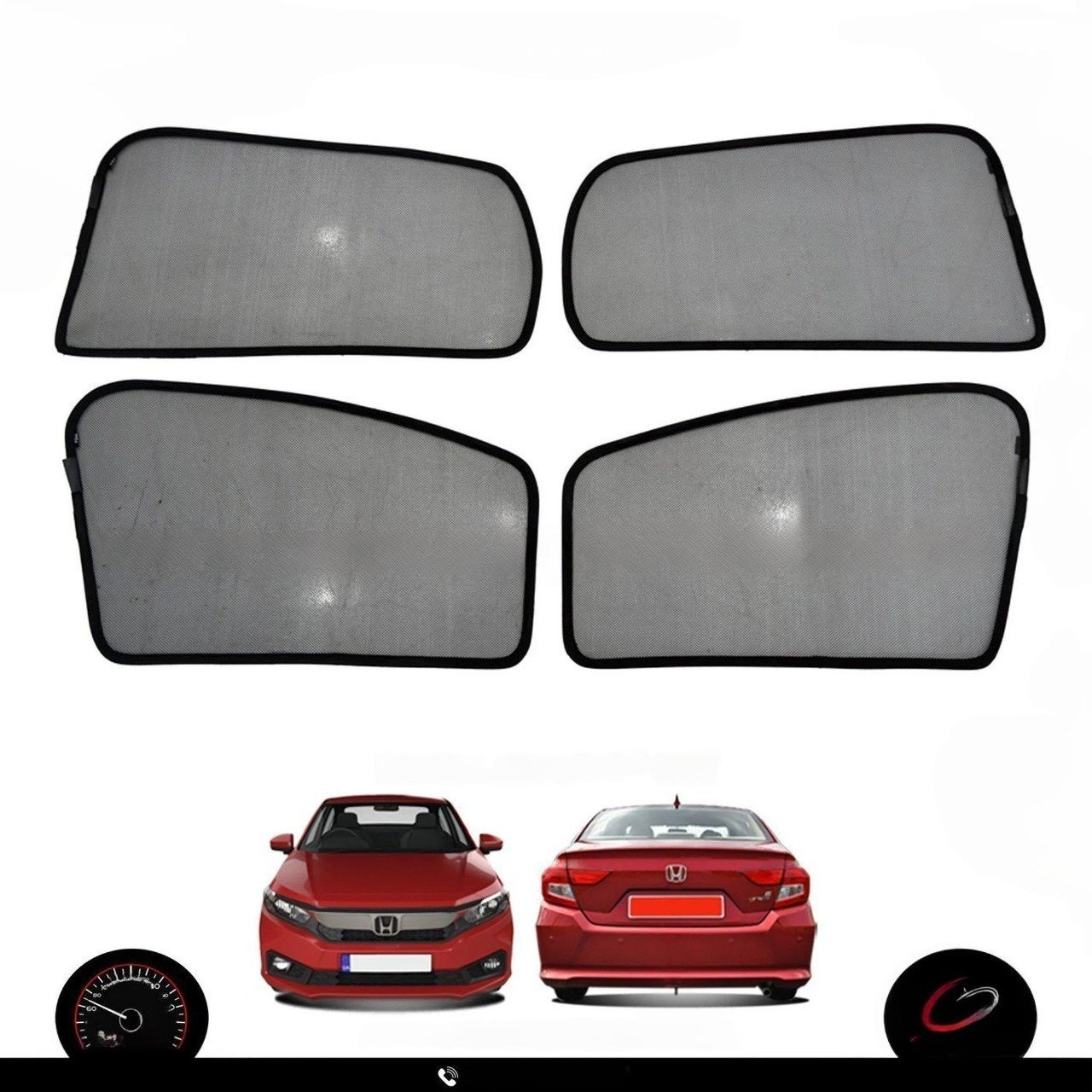 Kia India NSV Foldable Laser Sun Shades for Kia Seltos (1st GEN)