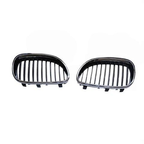 BMW KMH Replacement Grill BMW 5 Series E60 (Outer Chrome With Black Fins)