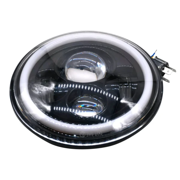 Mahindra & Mahindra Full Ring Round LED 7" Headlight for Mahindra Thar - Image 4