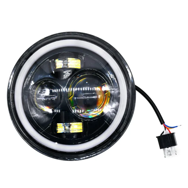 Mahindra & Mahindra Full Ring Round LED 7" Headlight for Mahindra Thar - Image 2