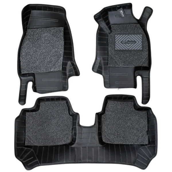 Volkswagen GT Sports 10X Mats With Grass for Volkswagen Virtus-Black With Golden Stiching - Image 5