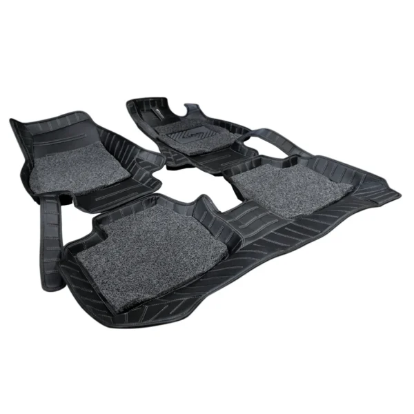 Volkswagen GT Sports 10X Mats With Grass for Volkswagen Virtus-Black With Golden Stiching - Image 2