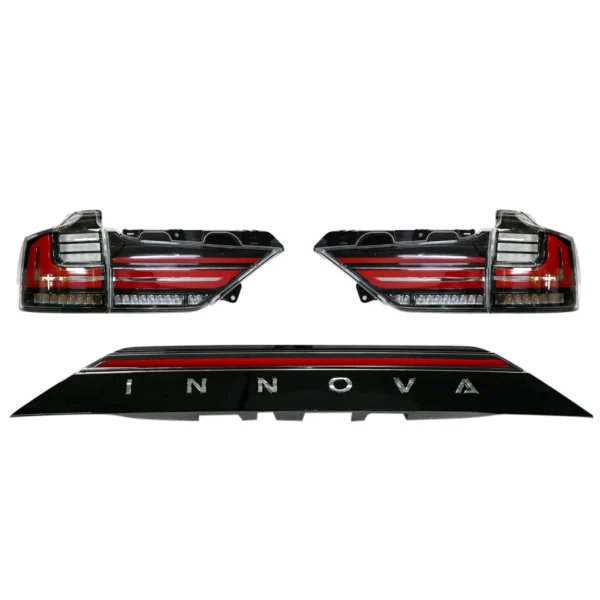 Toyota KMH Tail Light with Garnish (Red Finish, Set of 5 Pcs) – For Toyota Innova Hycross