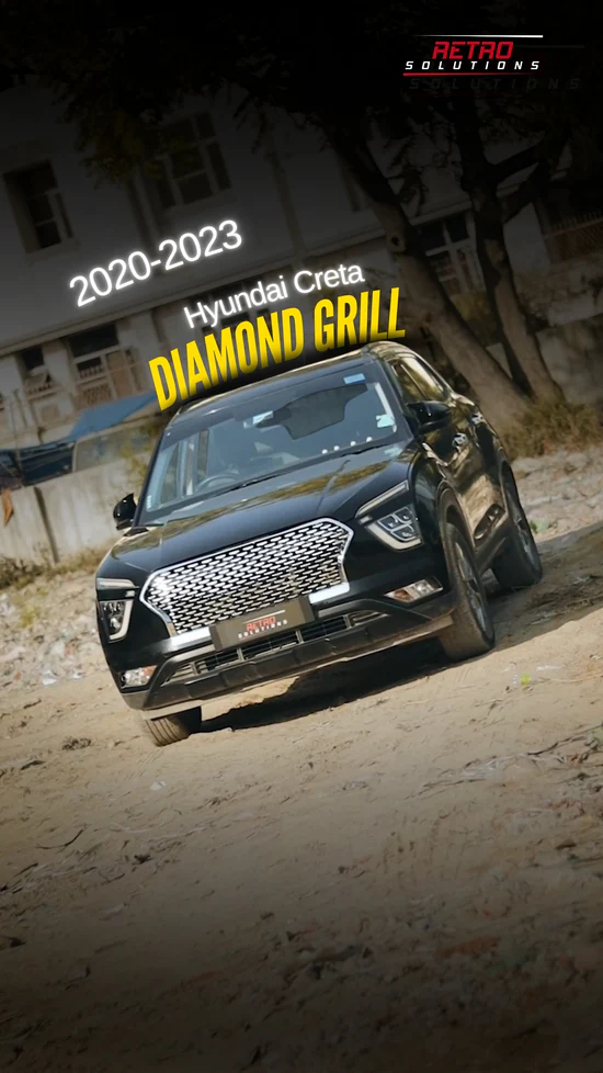 Hyundai Grill for Hyundai Creta-2020 (CHROME) - Image 3