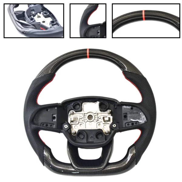 Mahindra & Mahindra Real Carbon Steering Wheel for Mahindra Thar ROXX / Scorpio N And XUV 700 - Image 4