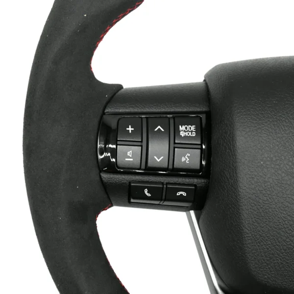 Toyota Real Carbon Fiber LED Steering Wheel with Alcantara Grip – For Toyota Fortuner / Crysta / Hilux - Image 5