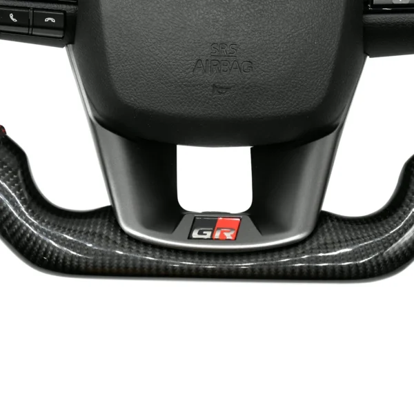 Toyota Real Carbon Fiber LED Steering Wheel with Alcantara Grip – For Toyota Fortuner / Crysta / Hilux - Image 7