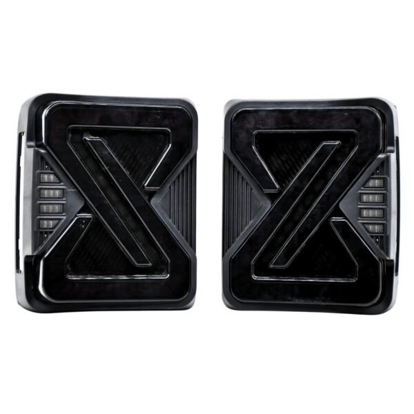 KMH Wrangler Design With Cross Scanning Function Tail Lamps for Mahindra Thar-Smoke