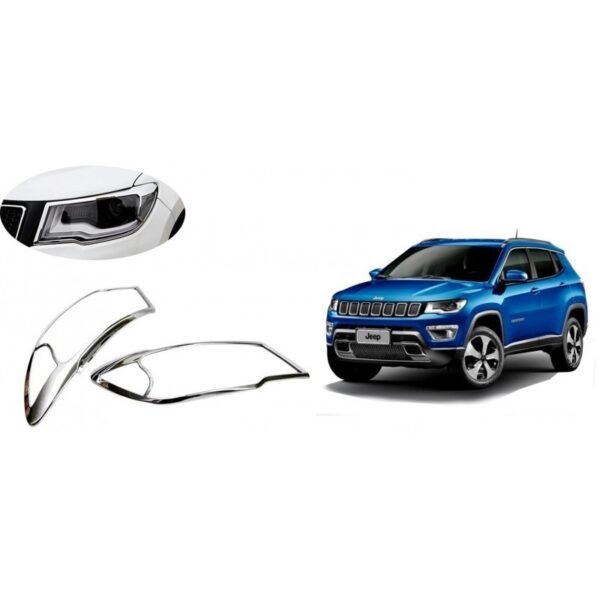KMH Head Light Chrome For Jeep Compass (1st GEN, 2017)