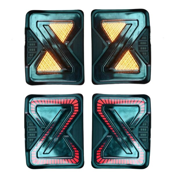 KMH Wrangler Design With Cross Scanning Function Tail Lamps for Mahindra Thar-Smoke - Image 6