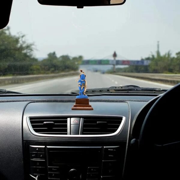 KMH High Quality Ceramic God Idol for Krishna Blue, Small (KAGD010)