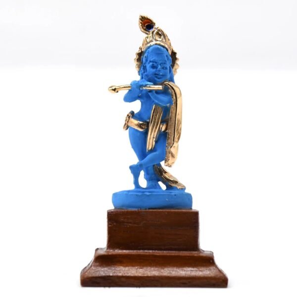 KMH High Quality Ceramic God Idol for Krishna Blue, Small (KAGD010) - Image 6