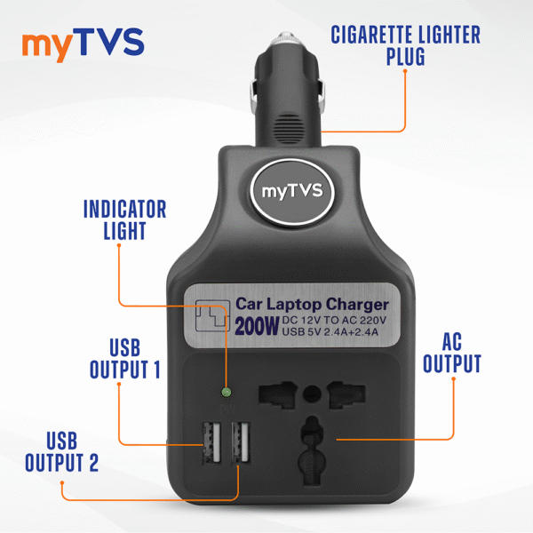 TLC-28B Laptop & Phone Charger Black - Image 6