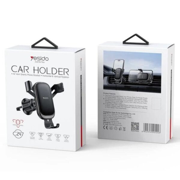 YESIDO C247 Air Vent Gravity Car Holder(Black) - Image 3