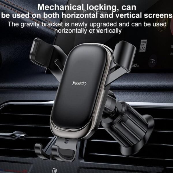 YESIDO C247 Air Vent Gravity Car Holder(Black) - Image 4