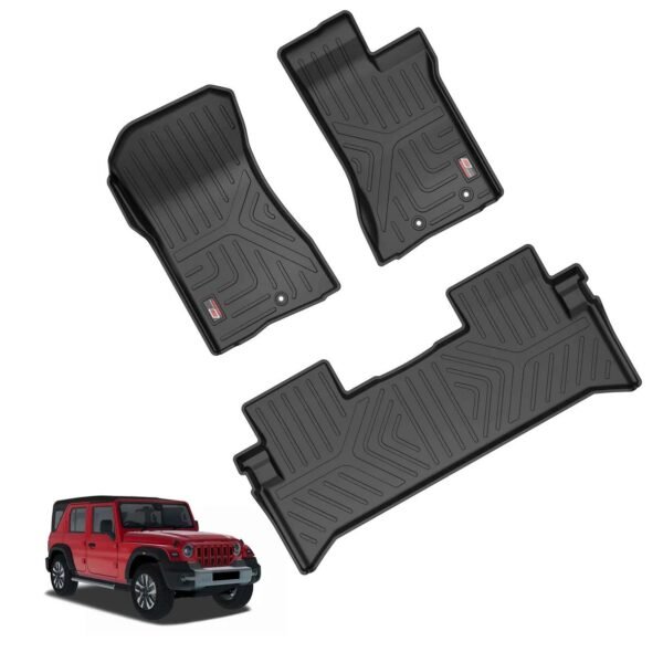Mahindra & Mahindra GFX Life Long Car Floor Mats for Thar Roxx - Manual (2024 Onwards)