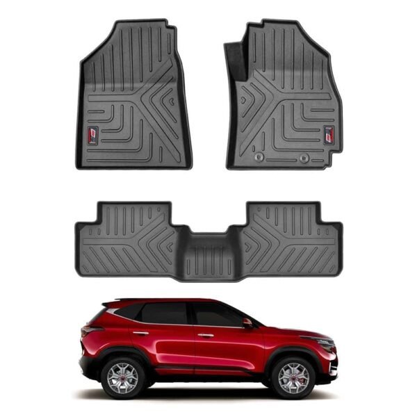 Kia India GFX Life Long Car Floor Mats For KIA Seltos (2019-2023)