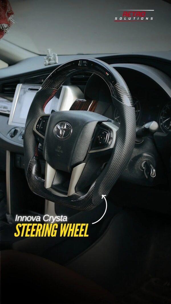 Toyota Copy Carbon Steering Wheel for Toyota Fortuner / Innova Crysta / Hilux  — - Image 5