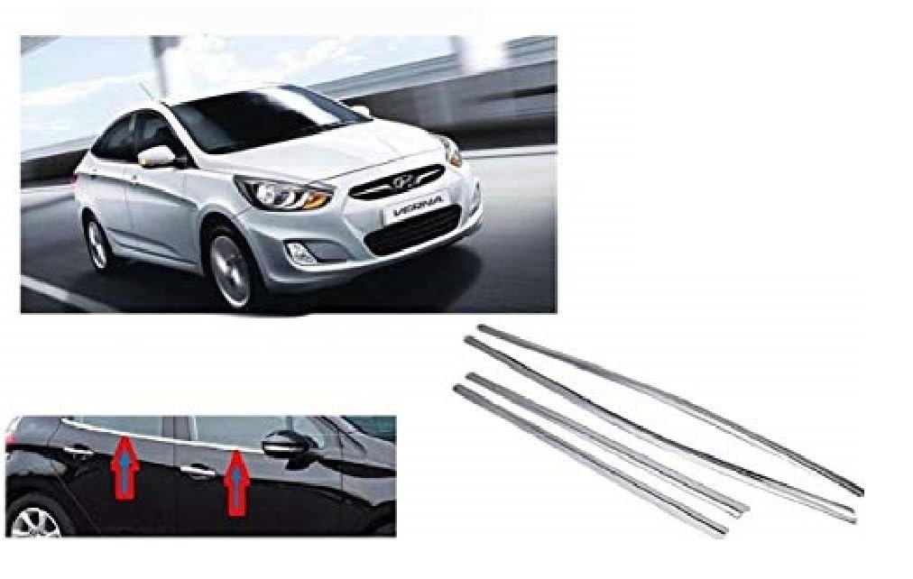 Hyundai KMH Trunk Steamer Chrome for Hyundai Verna Fluidic (1Pc)