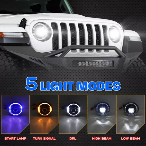 Mahindra & Mahindra New Design Powerful Wrangler HeadLight for Mahindra Thar - Image 4