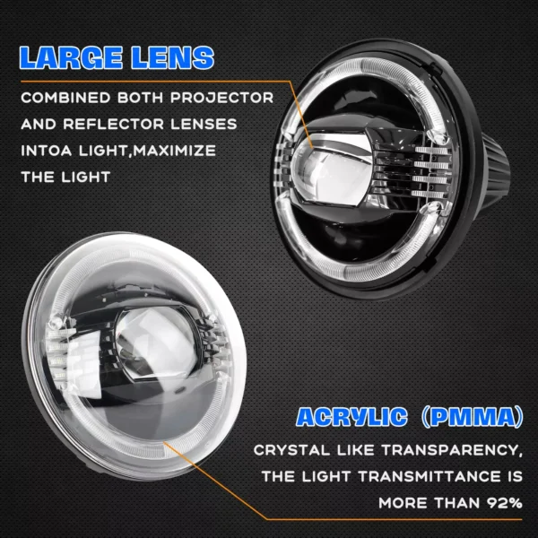 Mahindra & Mahindra New Design Powerful Wrangler HeadLight for Mahindra Thar - Image 2
